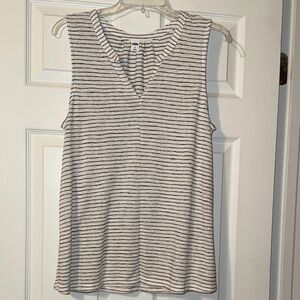 Old Navy  Black and White Striped Tank Top